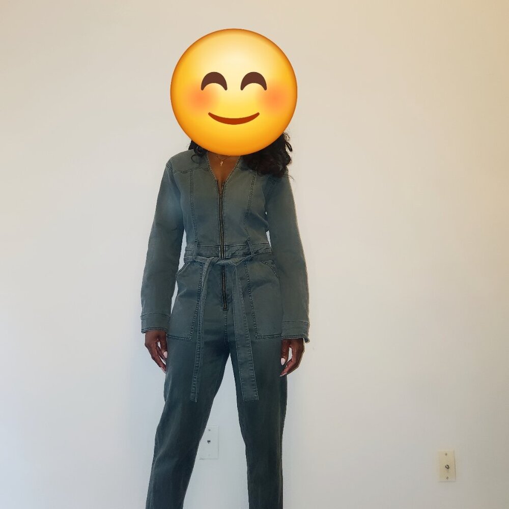 Green utility jumpsuit